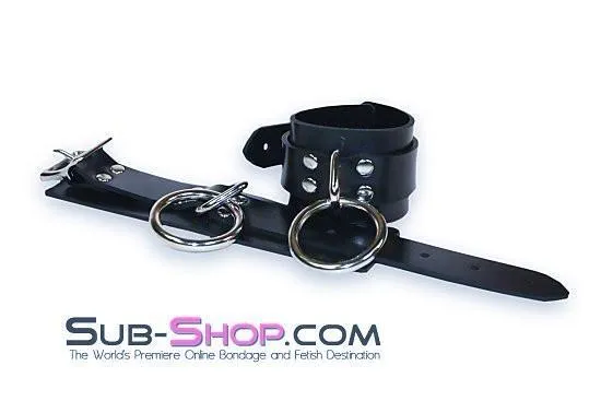 1700A      Black Tie Affair Rubber Bondage Wrist Cuffs
