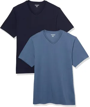 Amazon Essentials Men's Short-Sleeve V-Neck T-Shirts, Pack of 2