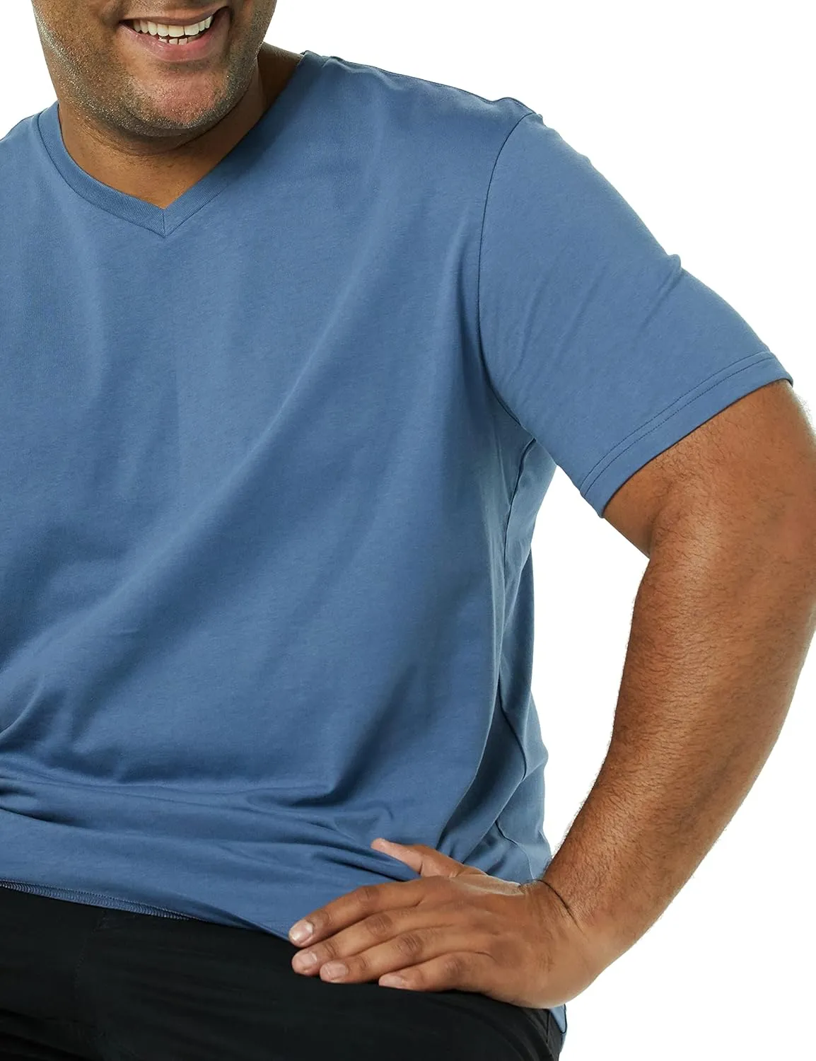Amazon Essentials Men's Short-Sleeve V-Neck T-Shirts, Pack of 2