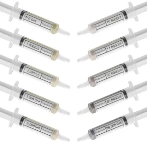 Angerstone 40% Concentration Diamond Polishing Compound Kit of 10 Lapping Compound 80,000 to 450 Grit, Professional Stropping Compound for Metal Jewelry Glass Resin Marble Watch Diamond Paste