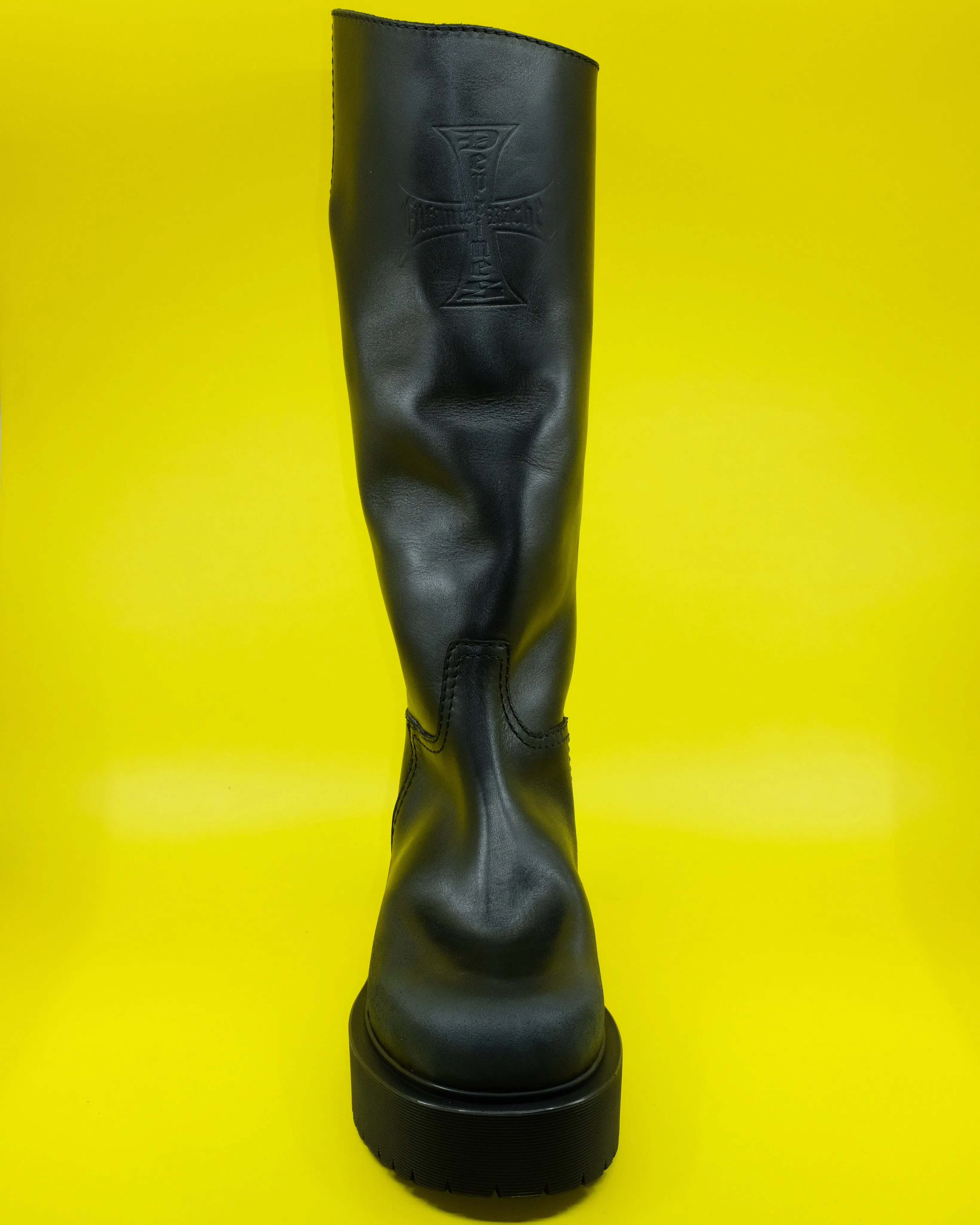 Black Calf Leather Winona Riding Boot