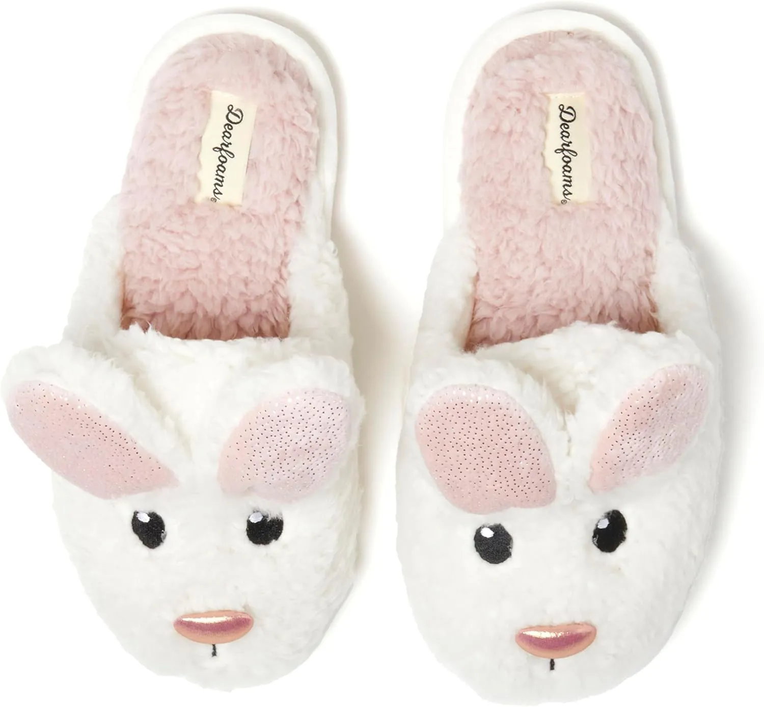 Dearfoams Women's Fuzzy Mom Easter Valentines Mothers Day Slippers