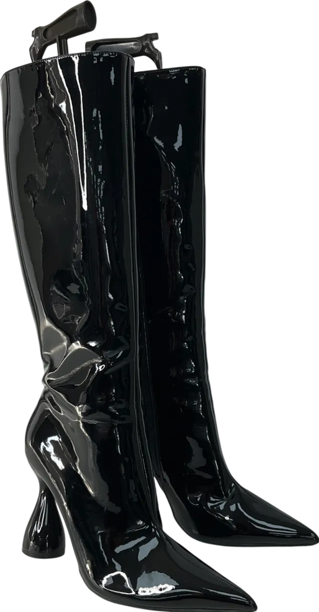 Ego Black Platform Knee High Boots UK 6 EU 39 👠