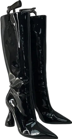 Ego Black Platform Knee High Boots UK 6 EU 39 👠