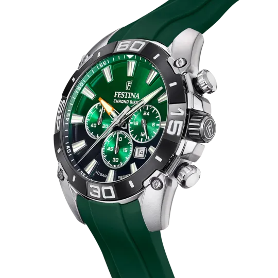 Festina Chrono Bike Rubber Chronograph Mens Watch I Model F20544/3 Quartz Movement