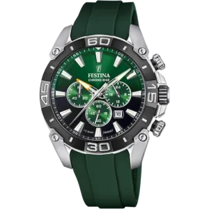 Festina Chrono Bike Rubber Chronograph Mens Watch I Model F20544/3 Quartz Movement