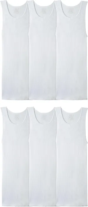 Fruit of the Loom Men's Sleeveless Tag Free Moisture Wicking Tank A-Shirt