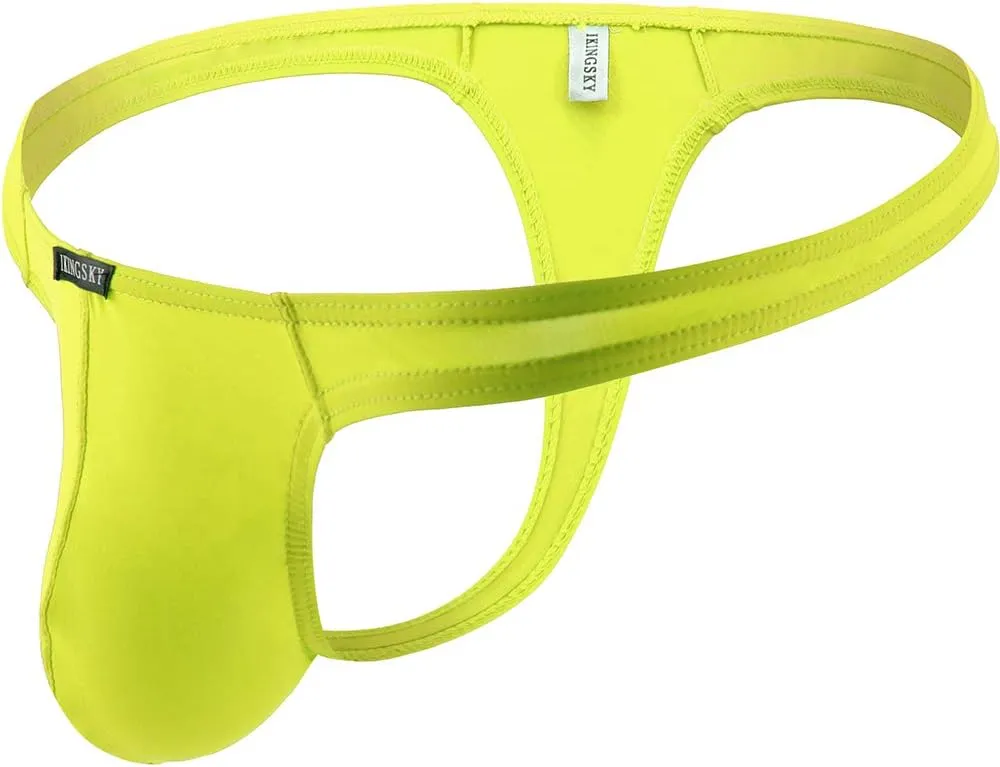 IKINGSKY Men's Thong Underwear Sexy Low Rise T-Back Under Panties