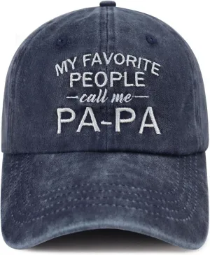 My Favorite People Called Me Pop Pop Pa Pa Uncle Hat, Funny Embroidered Father Day Birthday Gifts Baseball Cap