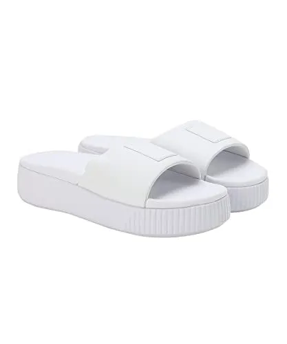 Puma Womens Platform Slide Wns Puma White-Puma White Slide -6 UK (36612108)