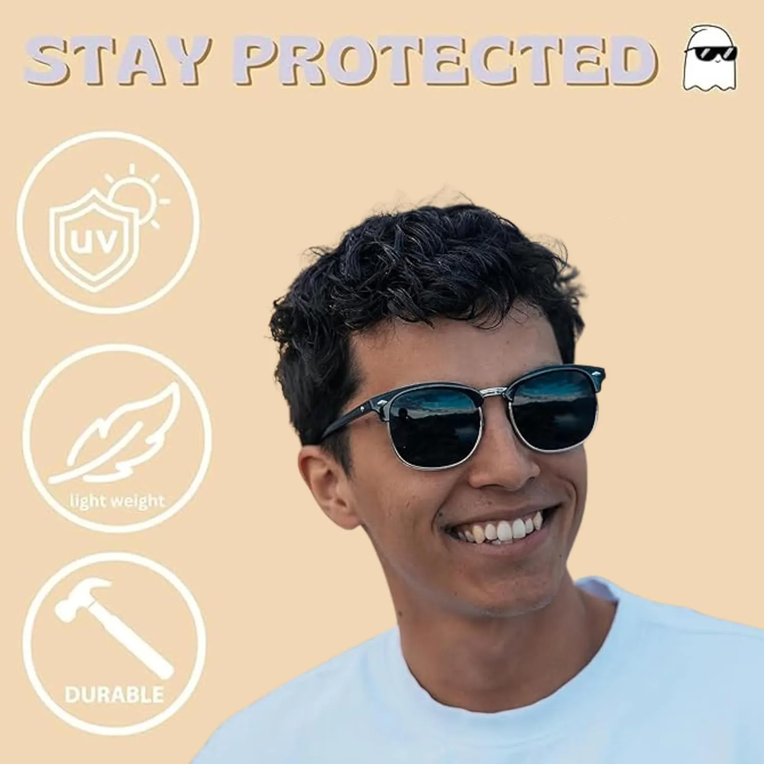 ShadyVEU Super Dark Black Sunglasses UV Protection Lens Spring Hinge 80s Vintage Retro Inspired Shades