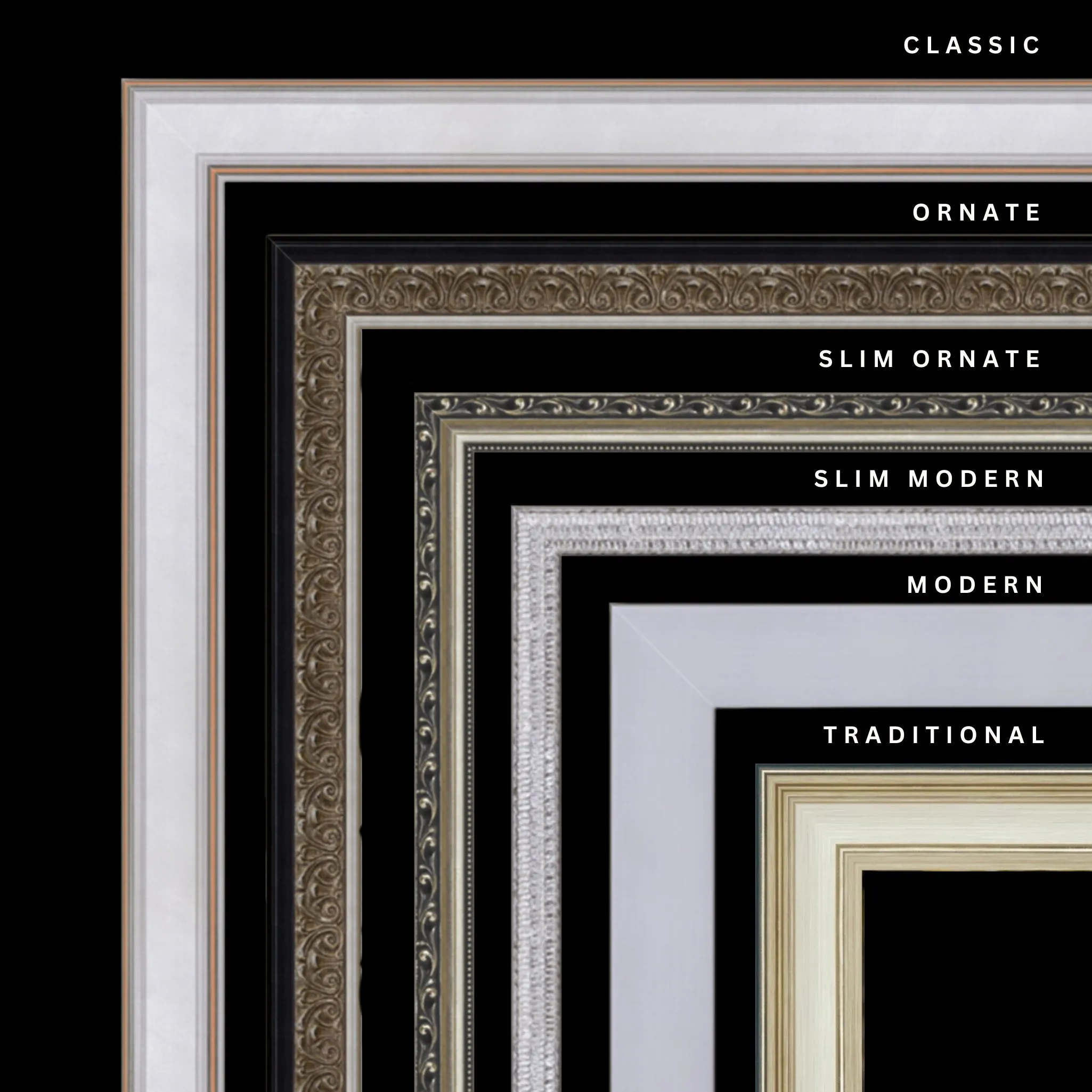 Silver 41x47 Picture Frame Ornate Traditional Classic Antique