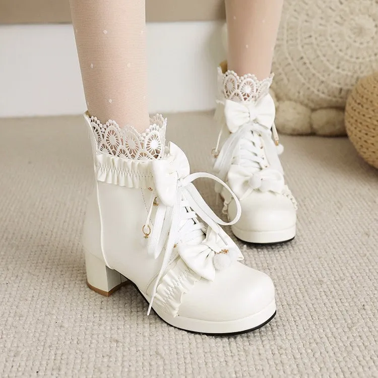 Uniwim Bow Lace Flower Boots SE22013
