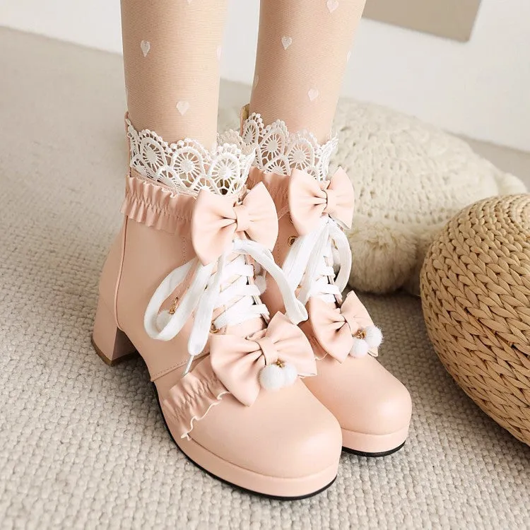 Uniwim Bow Lace Flower Boots SE22013