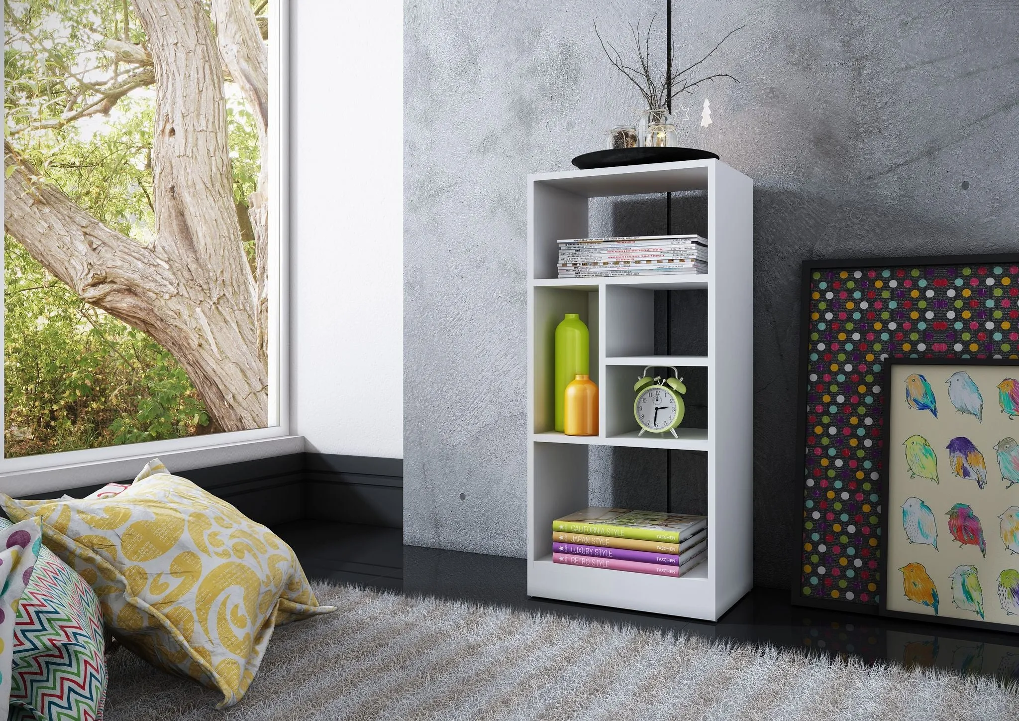 Valenca Bookcase 2.0 with 5 shelves in White