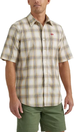 Wrangler Authentics Men's Short Sleeve Classic Plaid Shirt